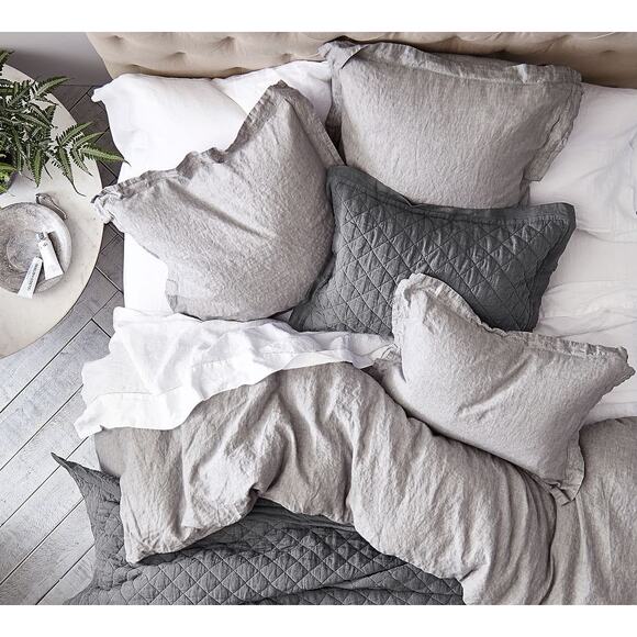 Pottery Barn Belgian Flax Linen duvet cover Flagstone Full/Queen $279 - Picture 2 of 5